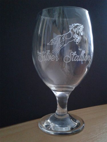 Engraved Glass Lager