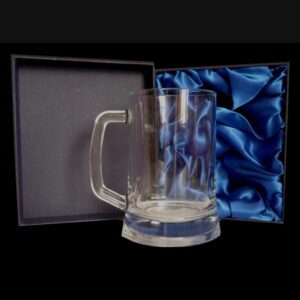 Personalised Glass Tankard, Engraved Glass Tankard, Personalised Glass Tankard with Presentation Box