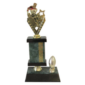 Wave Pattern Rugby Trophy-Rugby Victory Star