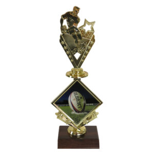 Rugby Star Insert Trophy-Rugby Victory Star