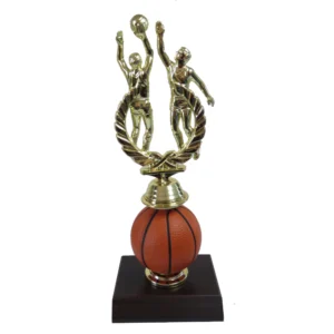 Spinning Basketball Figurine Trophy-Male Pair