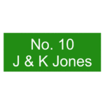 Green with white text