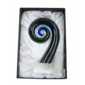 Koru Punga Crystal Award in presentation box