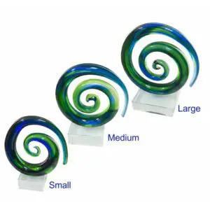 Koru Spiral Crystal Awards