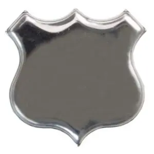 Silver Plated Shield Brooch