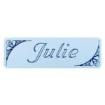 White with black text