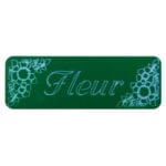 Green with white text