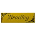 Yellow with black text