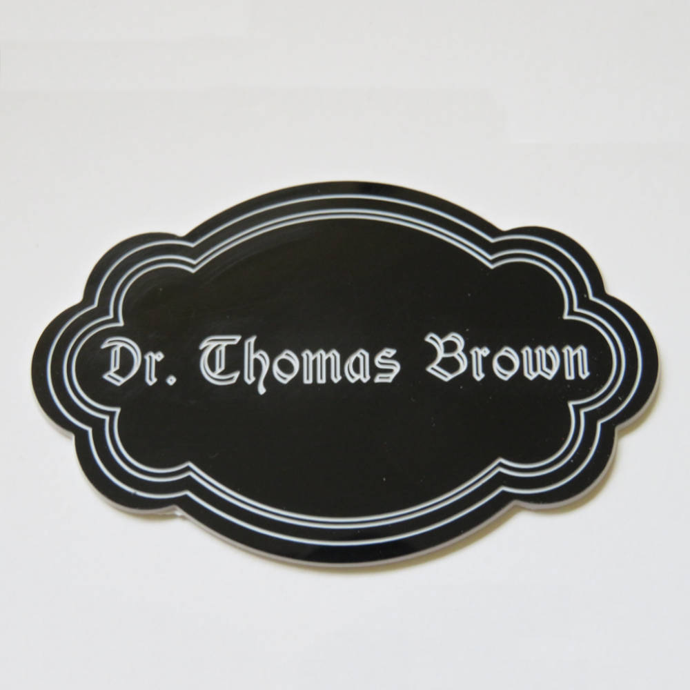 Engraved Signs and Labels Black with white