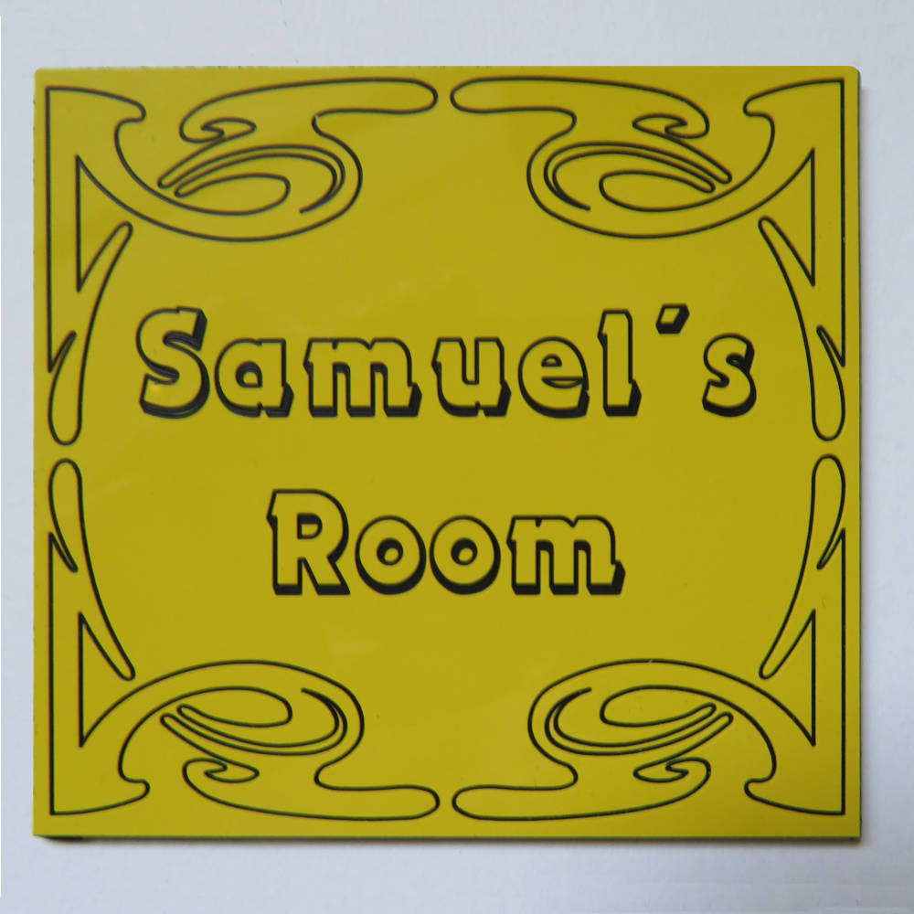Engraved Signs and Labels Yellow with Black