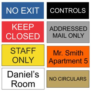 Engraved Plastic Signs