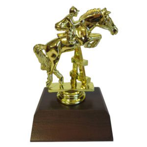 Horse Jumping Figurine
