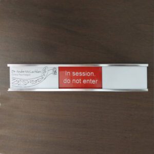 Engraved Sliding Sign