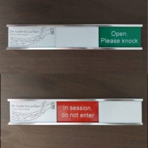 Engraved Sliding Sign
