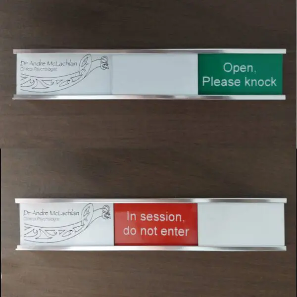 Engraved Sliding Sign