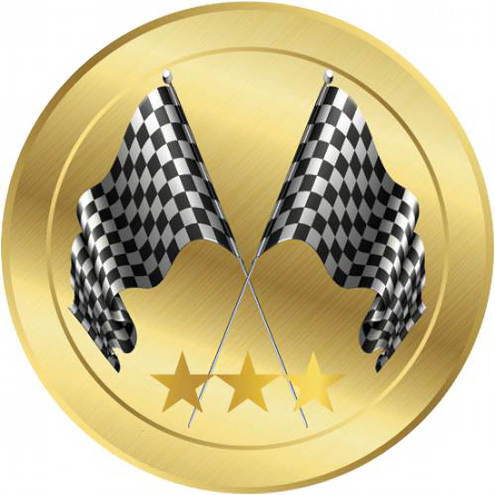 Crossed Flags on Gold