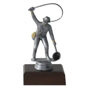 Fisherman Figurine -Silver/Gold