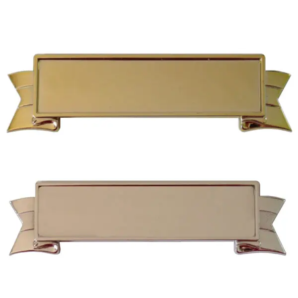Shield Ribbon Holder-Gold & Silver