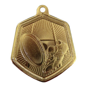 Hexagon Rugby Medal
