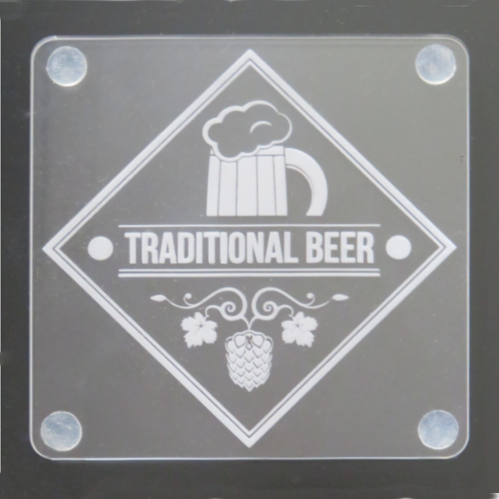 Laser Engraved Acrylic Coaster Laser Engraved Acrylic Coaster-Beer