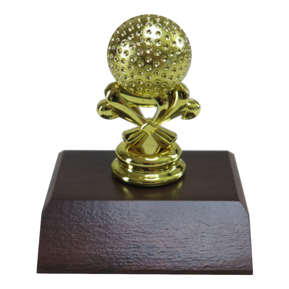 Gold Golf Ball Figurine Gold Golf Ball Figurine