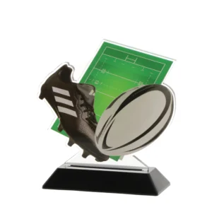 Acrylic Cut-Out Rugby Award