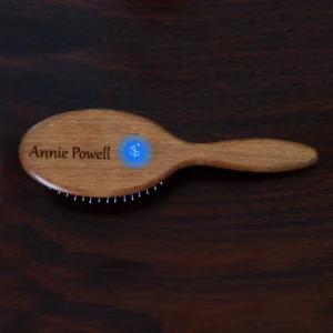 Engraved Boar Bristle & Pins Hairbrush