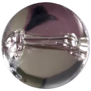 Silver Plated Round Brooch
